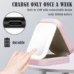 LED Lighted Travel Makeup Mirror Lights jewelry Box USB Power Light Colors Adjustable Brightness 3Colors Dimmable Portable Gift Girl Women