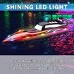 Self Righting RC Boat with LED Light for Men Women and Kids 4 to 12, 2.4Ghz Fast RC Boat, Red