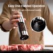 2 Pack Electric Salt and Pepper Grinder Set, Rechargeable Automatic Salt and Pepper Mill Grinder with Adjustable Coarseness