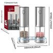 2 Pack Electric Salt and Pepper Grinder Set, Rechargeable Automatic Salt and Pepper Mill Grinder with Adjustable Coarseness
