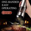 Electric Salt and Pepper Grinder Set Automatic Pepper Mills with Easy-to-Carry Dual Charging Station and Adjustable Coarseness with LED Light