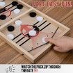 Extra Large Wooden Fast Sling Puck Game,Super Sling Hockey Table for Family Game Night & Parties,Foosball Winner String Puck Game with 20 Pucks