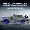 RC Drift Car 2.4GHz 1:16 Scale 4WD High Speed Remote Control Cars Vehicle with LED Lights Two Batteries and Drifting Tires Racing Sport Toy Cars,Blue