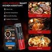 Wireless Meat Thermometer, Digital Food Thermometer for Cooking and Grilling for Oven Safe, Kitchen, Smoker, Sous Vide, iOS and Android