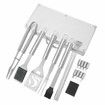 19PCS Aluminum Case Grill Accessories Kit Flat Top Accessories Set Blackstone Camp Chef Grill Spatula Set Enlarged Scraper Outdoor Barbecue