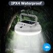 Portable Solar Powered Camping Light with 126 LEDs,Hanging Waterproof Tent Light, USB Rechargeable Outdoor Lamp for Camping, Emergency, Hiking, Power Outages