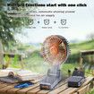 Portable Camping Outdoor Fan Magnetic,Rechargeable Clip on Fan with Lights, Timer,70 Degree Rotatable Cooling Fan for Kitchen Workshop