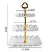 Dessert Cupcake Stand 3 Tier Cup Cake Holder Tower Tea Party Birthday Weeding Plastic Tiered Serving Tray Metal Rod White