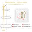 Dessert Cupcake Stand 3 Tier Cup Cake Holder Tower Tea Party Birthday Weeding Plastic Tiered Serving Tray Metal Rod White