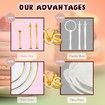 Dessert Cupcake Stand 3 Tier Cup Cake Holder Tower Tea Party Birthday Wedding Plastic Tiered Serving Tray Rod White