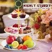 Dessert Cupcake Stand 3 Tier Cup Cake Holder Tower Tea Party Birthday Wedding Plastic Tiered Serving Tray Rod White