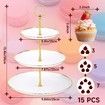 Dessert Cupcake Stand 3 Tier Cup Cake Holder Tower Tea Party Birthday Wedding Plastic Tiered Serving Tray Rod White