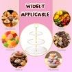 Dessert Cupcake Stand 3 Tier Cup Cake Holder Tower Tea Party Birthday Wedding Plastic Tiered Serving Tray Rod White