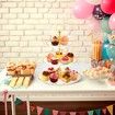 Dessert Cupcake Stand 3 Tier Cup Cake Holder Tower Tea Party Birthday Wedding Plastic Tiered Serving Tray Rod White