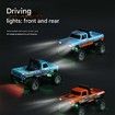 Mini Rc Monster Truck,Mini Monster Trucks,1:64 Scale Monster Truck Remote Control Car with Lights,Mini Rc Truck with Trailer,Mini Drift Rc Car (Gray)