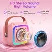 Portable Karaoke Machine with 2 Bluetooth Wireless Microphones and Light Toys Gifts for 3-14 Years Old Girls Boys (Pink)