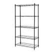 5 Tier Plant Stand Metal Corner Shelf Flower Pot Shelving Unit Bookshelf Tall Storage Display Rack Garden Planter Holder Organizer Heavy Duty Black