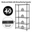 5 Tier Plant Stand Tall Metal Flower Pot Corner Shelf Bookshelf Storage Display Shelving Unit Garden Holder Rack Planter Organizer Heavy Duty Black