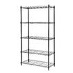 5 Tier Plant Stand Tall Metal Flower Pot Corner Shelf Bookshelf Storage Display Shelving Unit Garden Holder Rack Planter Organizer Heavy Duty Black