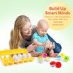 Matching Eggs 12 pcs Set Color and Shape Recoginition Sorter Puzzle for Easter Travel Game Early Learning Educational Fine Motor Skill Gift Age3+