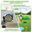 Golf Game Golf Chipping Game,Double Sided Golf Games,Indoor/Outdoor Golf Games Practice Hitting Mat with 20 Sticky Balls and 10 Darts