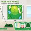 Golf Game Golf Chipping Game,Double Sided Golf Games,Indoor/Outdoor Golf Games Practice Hitting Mat with 20 Sticky Balls and 10 Darts