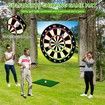 Golf Game Golf Chipping Game,Double Sided Golf Games,Indoor/Outdoor Golf Games Practice Hitting Mat with 20 Sticky Balls and 10 Darts