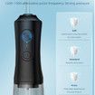 Water Dental Flosser Pick for Teeth, Waterproof Oral Irrigator, 3 Modes 4 Replaceable Jet Tips, Flossing Cleaning Picks for Home Travel Gums (Black)