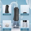 Water Dental Flosser Pick for Teeth, Waterproof Oral Irrigator, 3 Modes 4 Replaceable Jet Tips, Flossing Cleaning Picks for Home Travel Gums (Black)