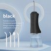 Water Dental Flosser Pick for Teeth, Waterproof Oral Irrigator, 3 Modes 4 Replaceable Jet Tips, Flossing Cleaning Picks for Home Travel Gums (Black)