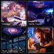 Galaxy Projector for Bedroom, 13 in 1 Star Projector for Kids, Space Projector with Milky Way Solar System Constellation Adjustable Knob Timed (Black)