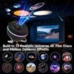 Galaxy Projector for Bedroom, 13 in 1 Star Projector for Kids, Space Projector with Milky Way Solar System Constellation Adjustable Knob Timed (Black)