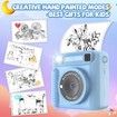 Kids Camera Instant Print,HD Digital Video,32GB SD Card,Portable Toy for Girls Boys Age 3+,Christmas Birthday Gifts (Blue)