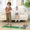 Kids Toy Golf Club Set with Automatic Ball Returner,Led Light Up Night Golf Balls,Golf Putting Mat,3-5 Toddler Mini Golf Games,Aged 3+