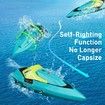 RC Mini Boat with LED Light,2.4Ghz Full Proportional Remote Control Boat for Pools and Lakes,Capsize Recovery,Water Play Toy Gift,Age3+