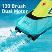 RC Mini Boat with LED Light,2.4Ghz Full Proportional Remote Control Boat for Pools and Lakes,Capsize Recovery,Water Play Toy Gift,Age3+