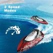 RC Mini Boat with LED Light,2.4Ghz Full Proportional Remote Control Boat for Pools and Lakes,Capsize Recovery,Water Play Toy Gift,Age3+,Red