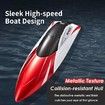 RC Boat,Remote Control Boat for Pool with LED Light,2 Batteries,High Speed 15+ MPH,Long Play Time 60+ Mins,Waterproof Boats for Lake,Red