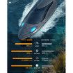 Remote Control Boat with LED Light,RC Jet Boat,35KM/H Remote Control Speed Boat with 2 Batteries,2.4GHz RC Boats,Summer Water Toys Birthday Gifts