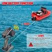 RC Boat,2.4GHz Self Righting Remote Control Boat,30KM/H Fast Speed Racing Jet Boats Gift Toy with LED Light,2 Rechargeable Batteries,Red