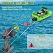 RC Boat,2.4GHz Self Righting Remote Control Boat,30KM/H Fast Speed Racing Jet Boats Gift Toy with LED Light,2 Rechargeable Batteries,Green