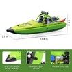 RC Boat,2.4GHz Self Righting Remote Control Boat,30KM/H Fast Speed Racing Jet Boats Gift Toy with LED Light,2 Rechargeable Batteries,Green