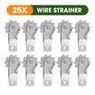 25pcs Fence Wire Strainers Ratchet Fencing Tensioners Ratchet Crimpers Straining Crimping Tight Tool Aluminium Galvanised Steel for Farm Garden Yard