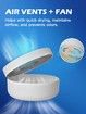 UV Retainer Pocket Size Case Braces Box Fan Mirror Compact Dental Case Aligners Mouth Guards Teeth Braces Col.White
