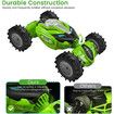 Amphibious Remote Control Car, 4WD Remote Control Boat, Waterproof RC Stunt Car for Kids Gift,All Terrain Beach Pool Water Toy (Green)