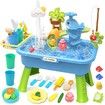 Fishing Game Water Table Kids Fun play Sink Electric Pool Toys Children Role Pond Outdoor Backyard Activity Blue
