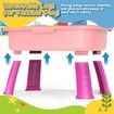 Fishing Game Water Table Kids Fun play Sink Electric Pool Toys Children Role Pond Outdoor Backyard Activity Pink