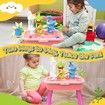 Fishing Game Water Table Kids Fun play Sink Electric Pool Toys Children Role Pond Outdoor Backyard Activity Pink