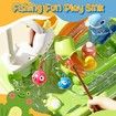 Fishing Game Water Table Kids Fun play Sink Electric Pool Toys Children Role Pond Outdoor Backyard Activity Green