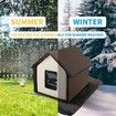 Large Heated Cat dog House, Waterproof Outdoor Cat Shelter for Winter with Thermostatic Heating Pad